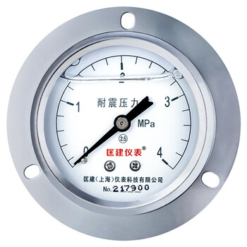 匡建仪表（CONJANT）YTN-60ZT  耐震压力表0-4mpa不锈钢液压表 轴向抗震高压螺纹14*1.5