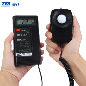 泰仕 TES-1332A 照度计测光仪光度计高精度亮度计照明灯具光测试仪检测仪勒克斯计 1年维保