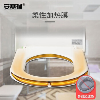 安赛瑞 智能加热马桶盖 座圈加热盖板 洁身器加热盖板加热马桶圈 白色  700687