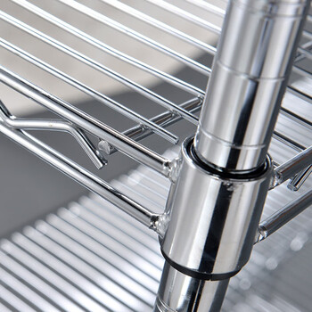 川井（WELLAND）工业镀铬货架 可定制置物架 仓储重型六层架  储物架 碳钢收纳架子 25mm管径135*35*200cm