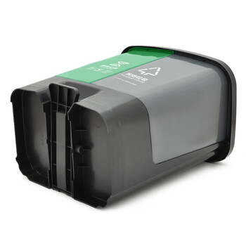 兰诗（LAUTEE）YJ-B044 新国标脚踏分类双格垃圾桶 商用连体双桶垃圾桶 40L绿灰