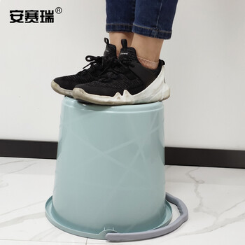 安赛瑞 塑料水桶 带提手清洁桶16L 多功能清洁塑料提桶 大容量拖把桶 蓝色27311