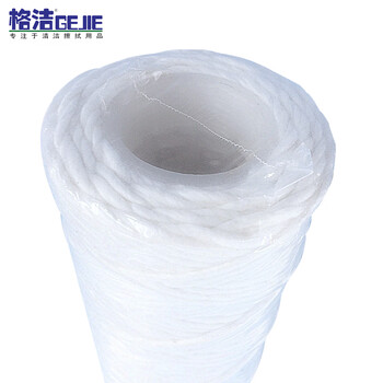 格洁XRP10 PP棉线绕滤芯10英寸超声波清洗机电镀机净水器通用滤芯5微米254*61*30mm*50支PP骨架