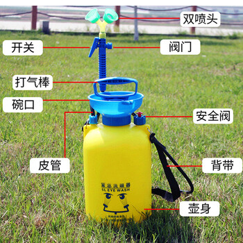 者也（ZYE）工业用验厂洗眼器双口喷淋 5L升简易可移动式便携式洗眼器 学校工厂实验室紧急洗眼工具