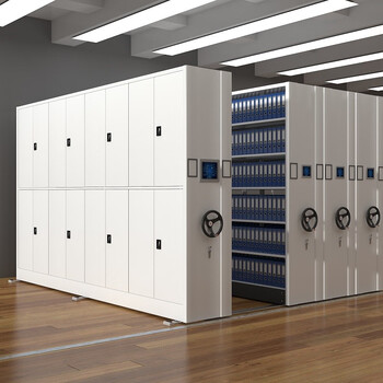 臻远 MJJZ-4 智能密集架移动式档案柜钢制轨道智能密集架 一列4组MJJZ-4