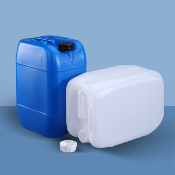 水杉20LA款半透明塑料桶密封化工桶方形液体堆码桶密封包装桶酒精桶香精桶实验室废液桶