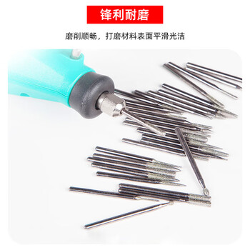 勒塔（LETA）金刚砂磨针30件套3.0mm 打磨头套装 翡翠玉石蜜蜡雕刻打磨抛光 金刚石磨头LT6414