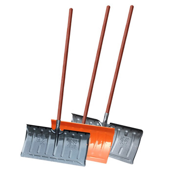 益美得 FH-1223 除雪铲加厚全钢推雪锹铲推雪板 加厚加宽一体款带杆子