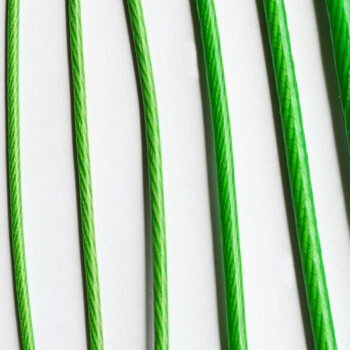 绿色塑胶钢丝绳 10KG\/盘 包胶包塑晾衣绳拉紧器 单位：盘 定制 6#直径6mm 约240M