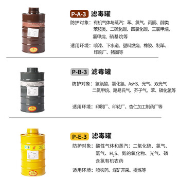 普达防毒面具 MJ-4009全面罩配P-A-3(3号)滤罐 喷漆化工印刷(0.5米管)