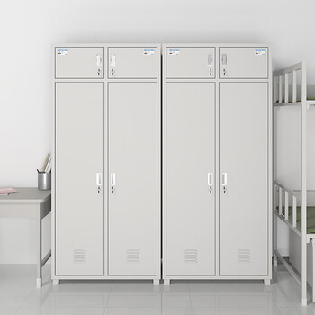 京顿内务柜加厚铁皮柜钢制宿舍内务柜更衣柜衣帽柜 单人内务柜90*50*200cm