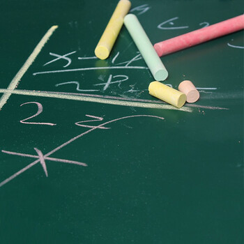 AUCS白色粉笔儿童涂鸦笔绿板黑板报专用粉笔教师教学 黑板擦学校老师幼儿园小学生练字黑板画专用