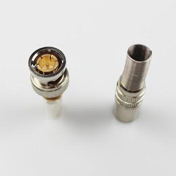 讯浦 2M两兆头BNC/Q9(75-5)视频接头公头 同轴电缆接头DDF射频线连接器10个装XP-BNC-5