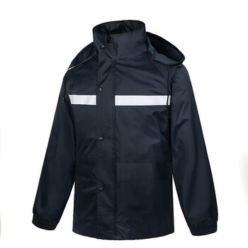 者也（ZYE）反光雨衣套装外卖加厚雨披定制logo 013 藏青色 L码