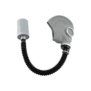 普达 自吸过滤式防毒面具 MJ-4001呼吸防护全面罩 面具+0.5米管子+P-H2S-3过滤罐