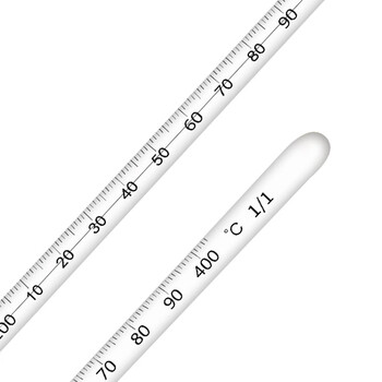 匡建仪表（CONJANT）中兴高精密温度计 工业玻璃棒液体测温仪 手工雕刻款 0-400℃（水银款分度值1） 