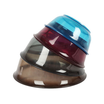 兰诗（LAUTEE）WY4046 圆形塑料盆大小号透明盆 蓝色1L左右  5个装