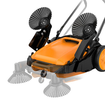 海斯迪克 gnjz-1296 无动力手推式扫地机 清洁道路粉尘清扫车 