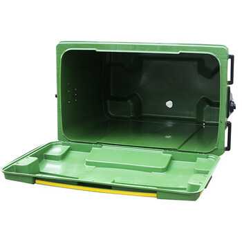 者也 1100L塑料垃圾清运车 大型大容量垃圾桶 户外小区物业手推移动垃圾箱 保洁环卫垃圾车有盖绿色定制