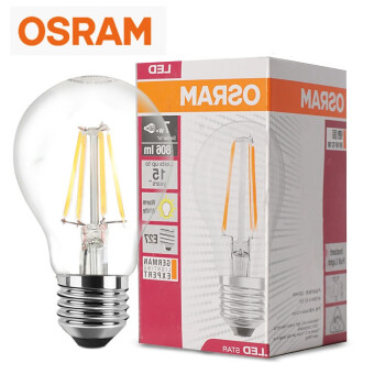 欧司朗(OSRAM)照明 企业客户 复古LED灯泡A型 7W/827 230V E27螺口 暖光 优惠装10只  