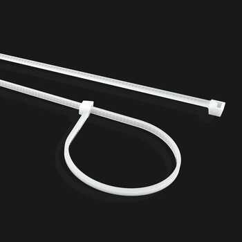 讯浦 阻燃尼龙扎带 透明多功能束线带 自锁式尼龙理线带4mm宽*150mm长 白色100根装