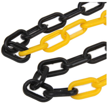 聚远 JUYUAN 塑料黑黄链条警示柱隔离链安全防护链3米 1条价