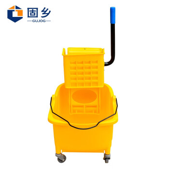 固乡 榨水车 拖把清洁车 单桶榨水车扫把拖把桶地拖桶挤水桶榨水车 拖把桶 拖把筒 24L