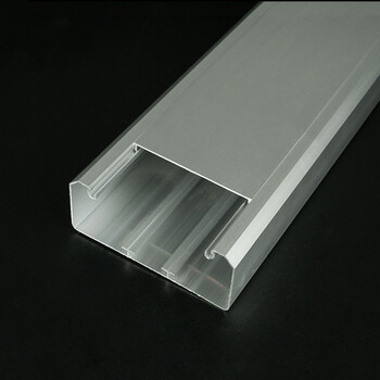 鸣固 铝合金线槽 多功能面板插座线槽 智能充电桩线槽 国标加厚 120*50mm 1米/1根 1.2mm厚（无插座）