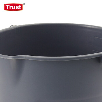 安赛瑞 塑料水桶 圆形提桶 13L 物业酒店带刻度清洁桶 灰色 5252 特耐适Trust 企业可定制 710059