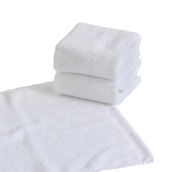 谐晟 加厚吸水毛巾 白毛巾 小方巾 25*25 25g 白色 1条 