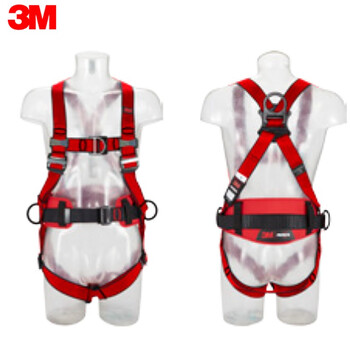3M 1161733 保泰特P200 五点式工作限位全身式安全带 红色 M/L号定做 1条（交期30天）