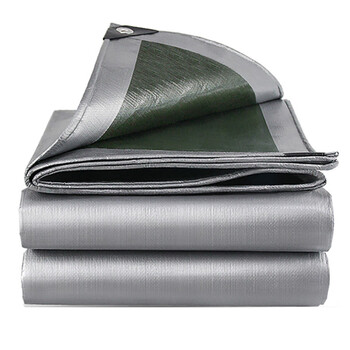 展源设备 户外防雨布 防水防晒篷布加厚汽货车油帆布遮阳雨蓬布塑料雨棚隔热 【加厚绿银篷布9米*9米】