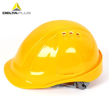 代尔塔（Deltaplus）102106 ABS安全帽 M型防冲击透气8点式织物内衬 黄色 1顶