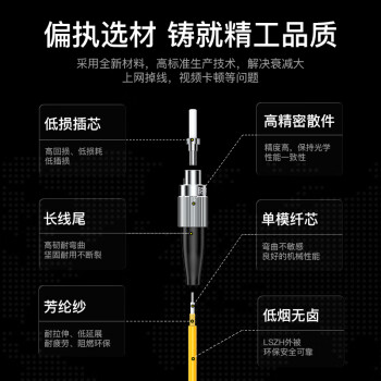 胜为（shengwei）工程电信级光纤跳线 FC-ST单模单芯3米 9/125低烟无卤环保外被 收发器尾纤 FSC-104