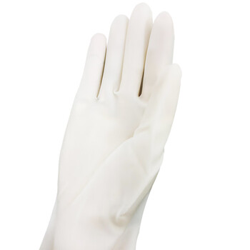 海斯迪克 HK-781 丁腈手套 新料洗衣耐磨防水乳胶手套 38cm白色光里M