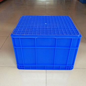 JN JIENBANGONG周转筐加厚塑料折叠货物周转筐果蔬周转筐长方形收纳筐50箱蓝