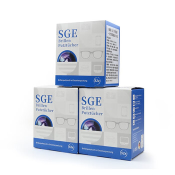 可茵慈SGE一次性眼镜清洁湿巾52片*3盒装德国原装进口眼镜布屏幕清洁纸