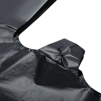 兰诗（LAUTEE）FH-1164 黑色手提垃圾袋 酒店商用背心垃圾袋 26*42cm*100只装