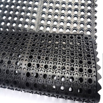 冰禹 BYlj-162 加厚厨房耐疲劳防滑垫 防油防滑橡胶地垫 酒店工厂脚垫 90cm*210cm（一张）