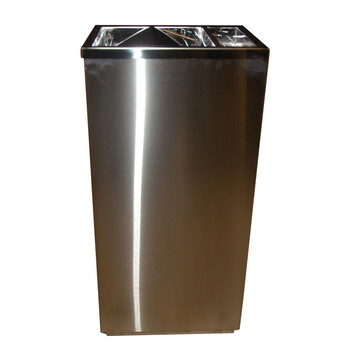 南 GPX-86 南方翻盖烟灰桶 座地垃圾桶 公用不锈钢垃圾箱果皮桶 砂钢 内桶容量20升