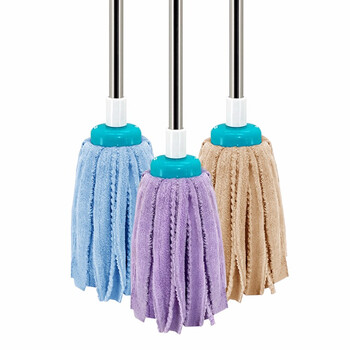 兰诗（LAUTEE）FH-1141 珊瑚绒吸水纤维拖把墩布酒店地拖 不锈钢杆-颜色随机