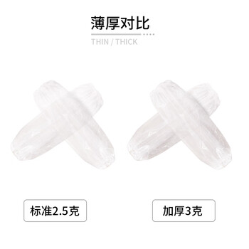 者也（ZYE）一次性透气膜护袖宠物清洁美容美发PE袖套 透明厚款/100只 