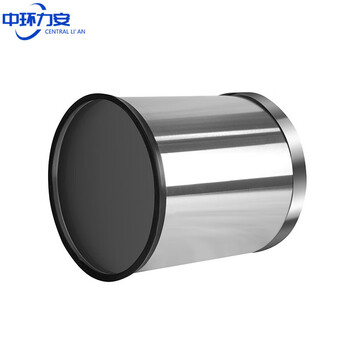 中环力安【圆形10L不锈钢单层/原色】垃圾桶方形小号宾馆垃圾桶无盖阻燃厕所塑料双层ZHLA-YX005