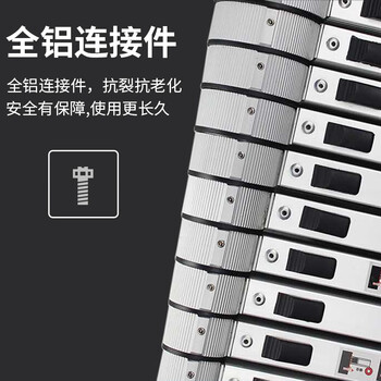 盛浦 竹节梯子 全铝合金关节 铝合金伸缩升降直梯 单侧工程梯2米 S-TZ020A