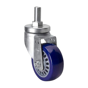 安赛瑞 丝杆万向脚轮 4英寸中型TPU低噪音轮 承重250KG滑轮滚轮 易得力定制 16236