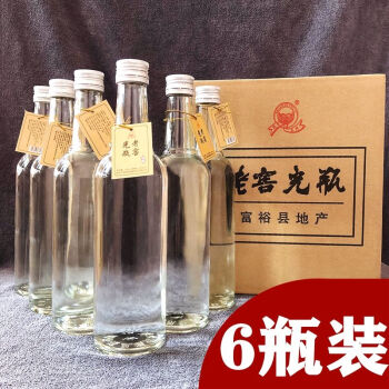 富裕光瓶6瓶箱42度黑龙江特产东北白酒纯粮酿造高粱酒简装450ml6瓶