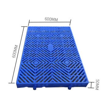 JN JIENBANGONG塑料托盘仓库垫板塑胶卡板地台板网格栈板菱形孔蓝60*60*5cm