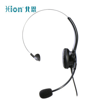 北恩（HION）FOR600 头戴式单耳话务员耳机电话耳麦客服外呼耳机坐席电销耳麦-QD-USB接口+音量调节+闭音(B7)