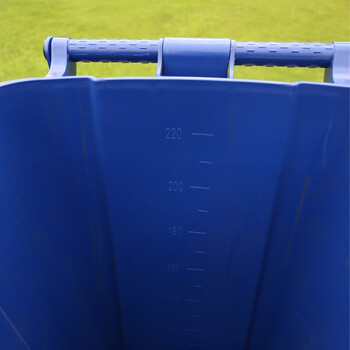 益美得 上海款干湿分离分类垃圾桶大号环卫带轮垃圾箱 可挂车240L黑色（干垃圾）