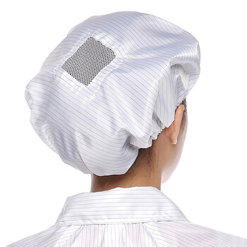 者也（ZYE）10个防静电帽工作帽松紧帽无尘车间电子厂男女蓝白色工业食品厂卫生防尘无尘帽  白色